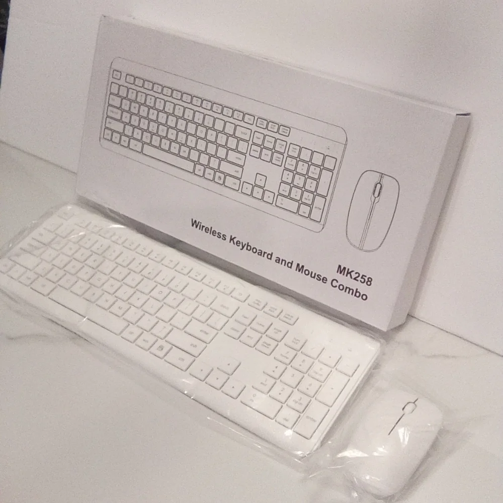 Wireless Keyboard and Mouse Combo - White